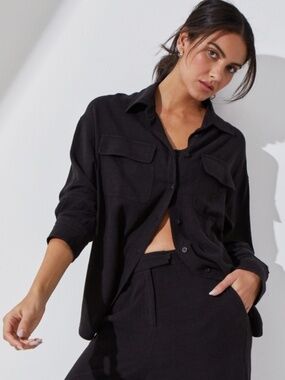 NOLI Essential Button Up | Sizes S & L | Color: Black | NWT